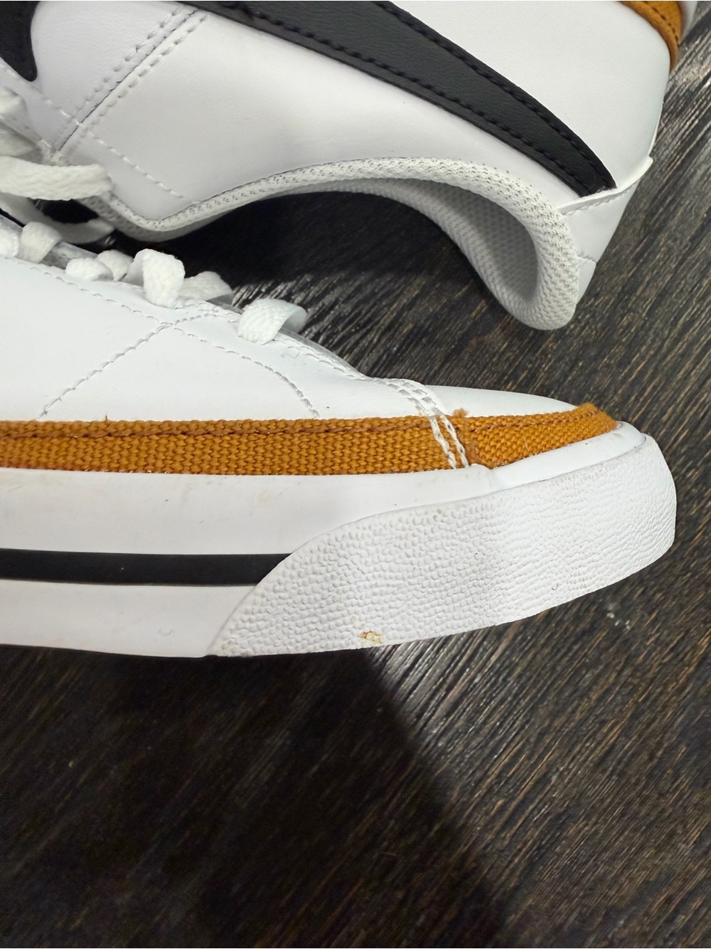 Nike Court Legacy GS Low White Black Desert size 7Y - Picture 3 of 9